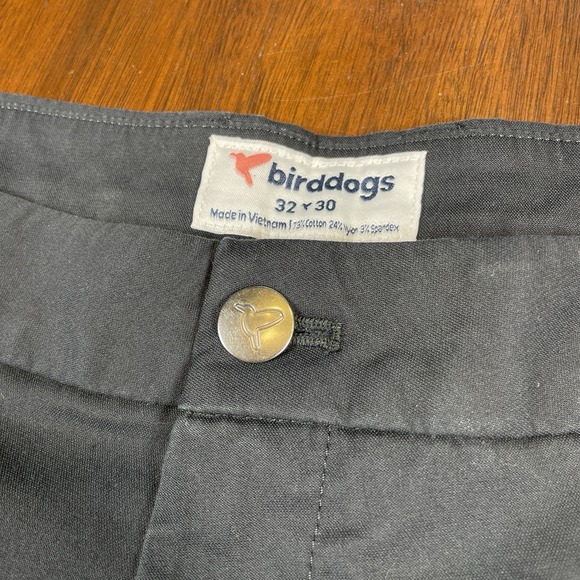 Birddogs Men's Size 32x30 Black Cotton Blend Slim Flit Stretch Khaki Pants - Picture 2 of 8